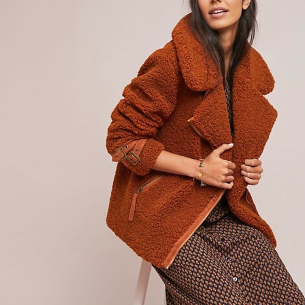 ANTHROPOLOGIE Teddy Bomber Jacket